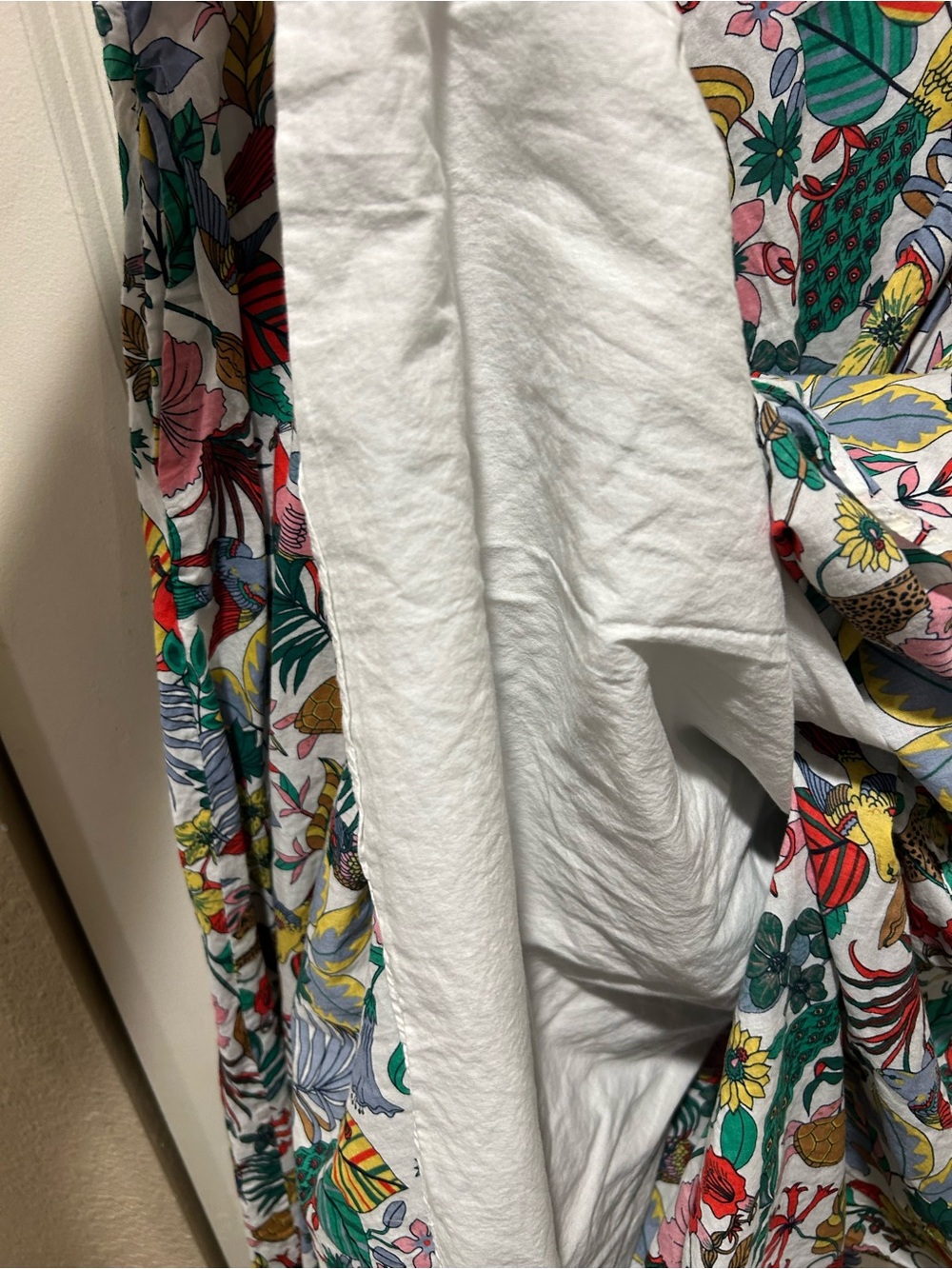 Boden Floral/Animal Novelty Print Cotton Pleated Skirt , size 10 - Picture 6 of 7